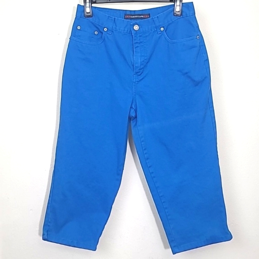 Bill Blass capris 100% cotton denim royal blue 6